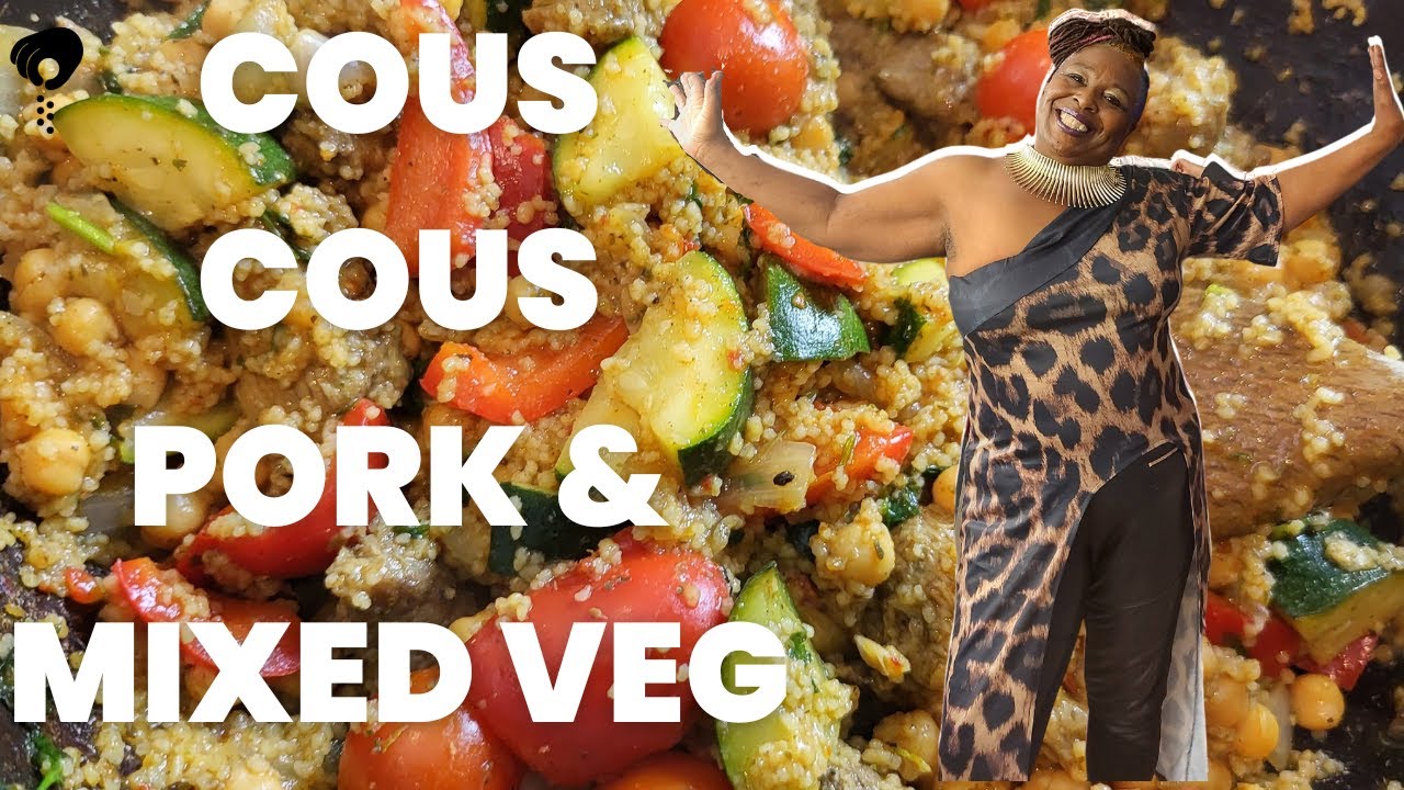 One pot Cous Cous dinner with pork and mixed veggies