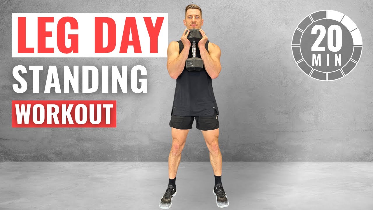 20 min STANDING DUMBBELL LEG WORKOUT | Strength Training