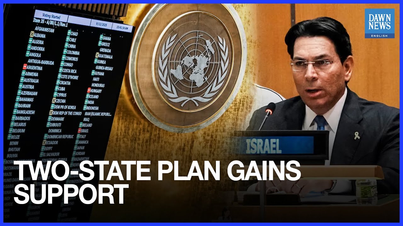 UN Overwhelmingly Backs Two-State Solution Declaration for Israel and Palestine | Dawn News English