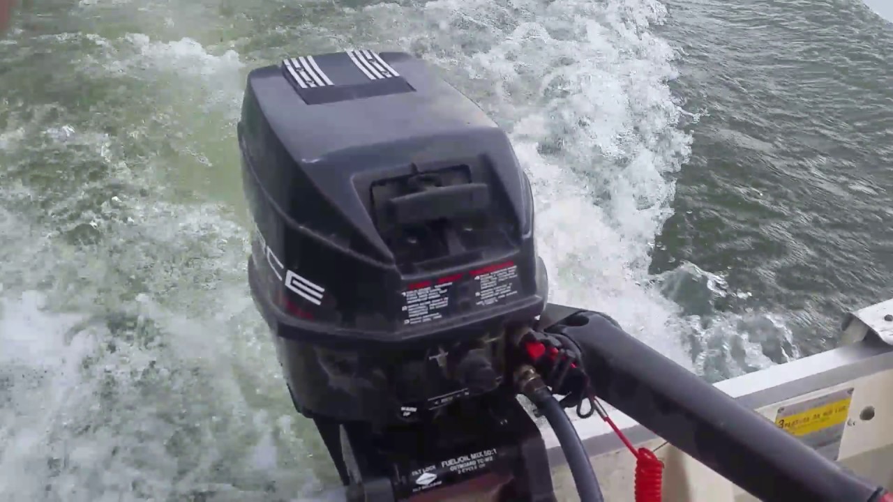 12' BOAT WITH FORCE 9.9HP MERCURY MARINER OUTBOARD MOTOR BOGGING