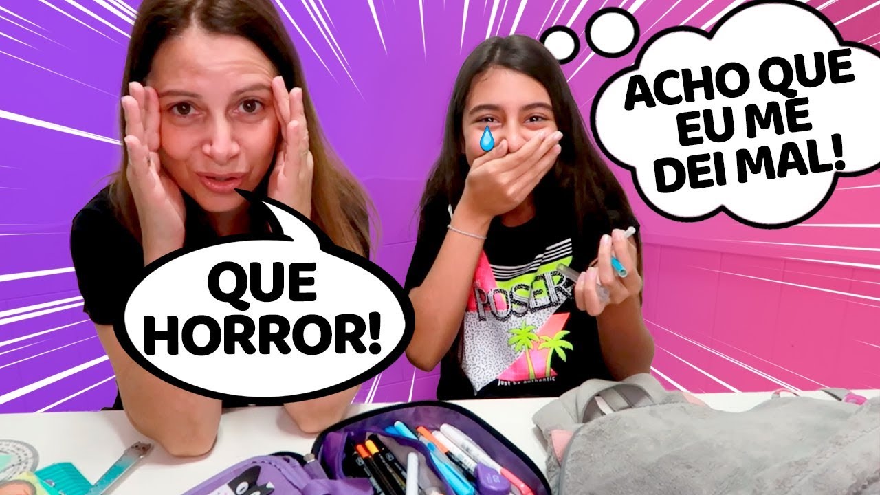 MINHA MÃE REAGINDO AO QUE SOBROU DO MEU MATERIAL ESCOLAR NO FINAL DO ANO ! - Julia Moraes