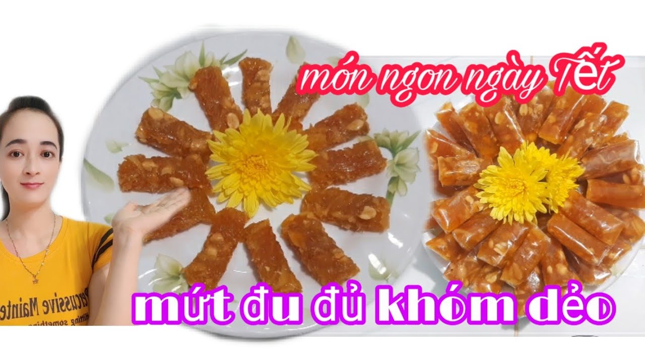 Mứt đu đủ khóm gừng dẻo | Mứt dẻo món ngon ngày Tết #muttet #banhtết @queemmientay88