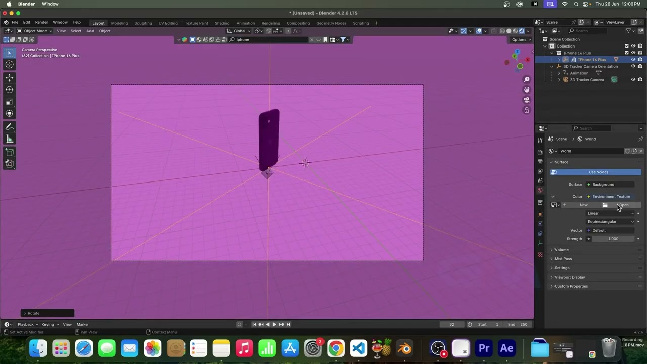 Setting Up the Scene in Blender for AE Projects