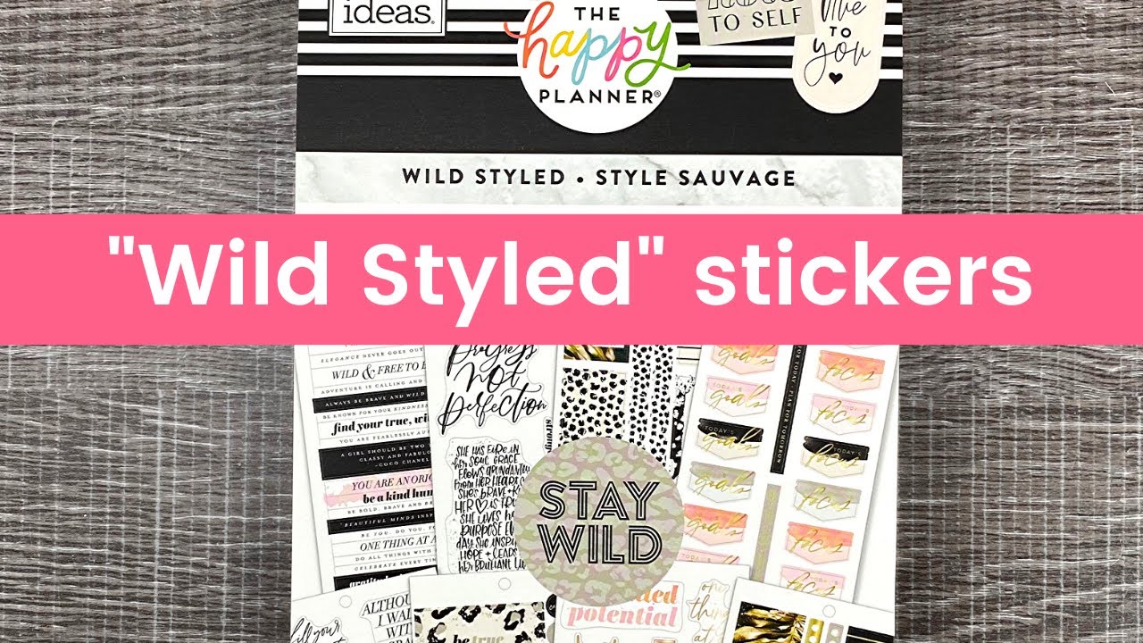 Wild Styled Happy Planner Sticker Book Flip Through