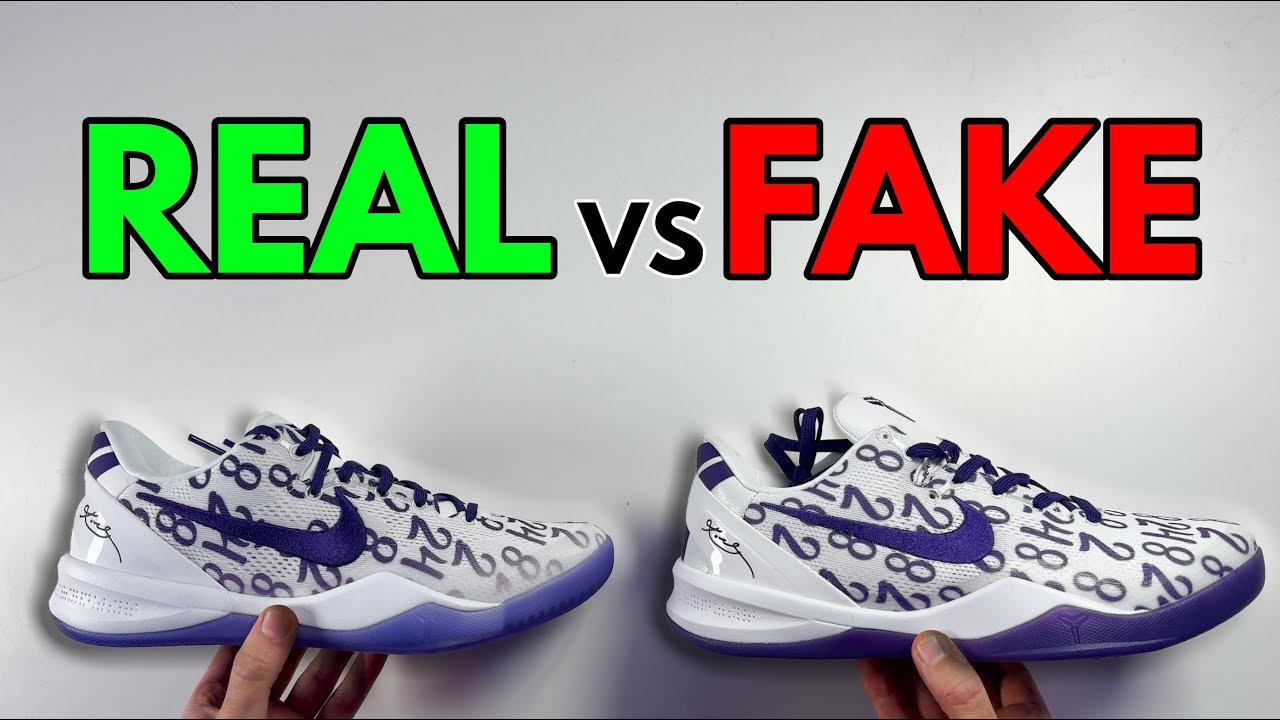 REAL VS FAKE! NIKE KOBE 8 PROTRO PURPLE SNEAKER COMPARISON!