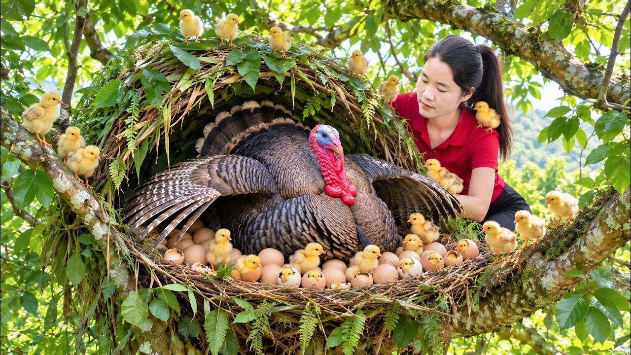 Harvesting Newly Hatched Chicks from the Wild Nest, Goes to market sell -  Harvest 1000+ Eggs