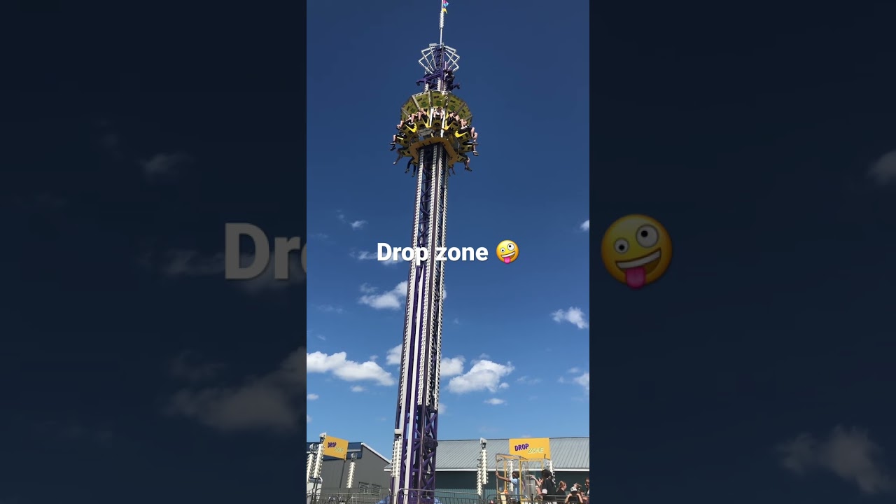 Drop zone #shorts #adrenaline #thrilling #rides #adventure #scary #freefall #dangerous #carnival
