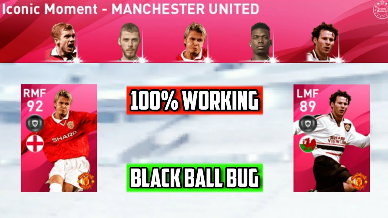 Black Ball Bug Trick in Iconic Moment - MANCHESTER UNITED Box Draw || Pes 2020 Mobile