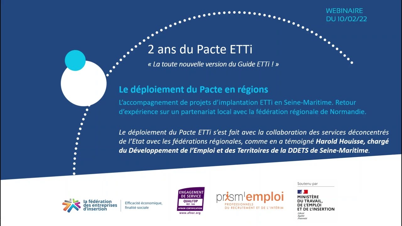2 ans du Pacte ETTi - Intervention d'Harold Houisse (DDETS de Seine-Maritime)