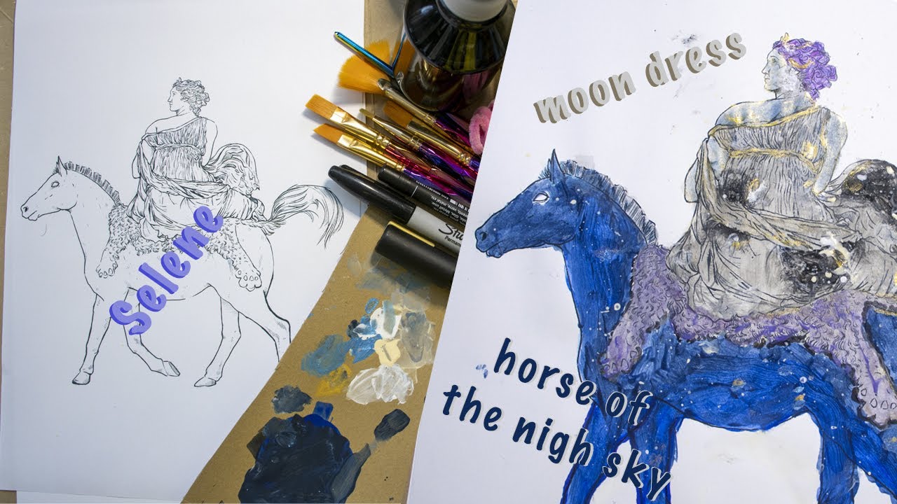Paint with the museum. Selene, Ancient Goddess of the Moon