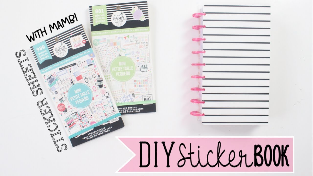 DIY Sticker Book Using MINI HAPPY PLANNER Sticker Sheets & Old Planner Inserts | At Home With Quita
