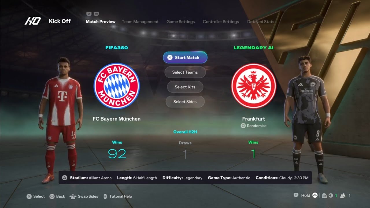 EA SPORTS FC 26 | Legendary | BUNDESLIGA | FC Bayern München v Frankfurt | Allianz Arena