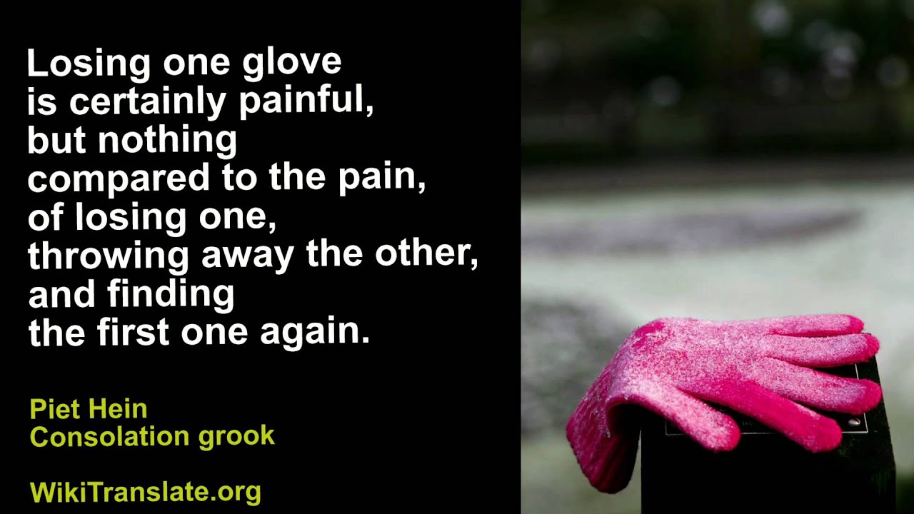 Consolation grook - Piet Hein
