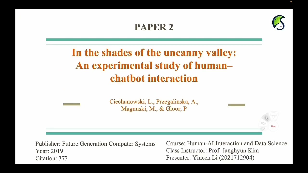 Group 3 - Human Chatbot Interaction - Human Chatbot Interaction: Chatbot Technology & Service Design