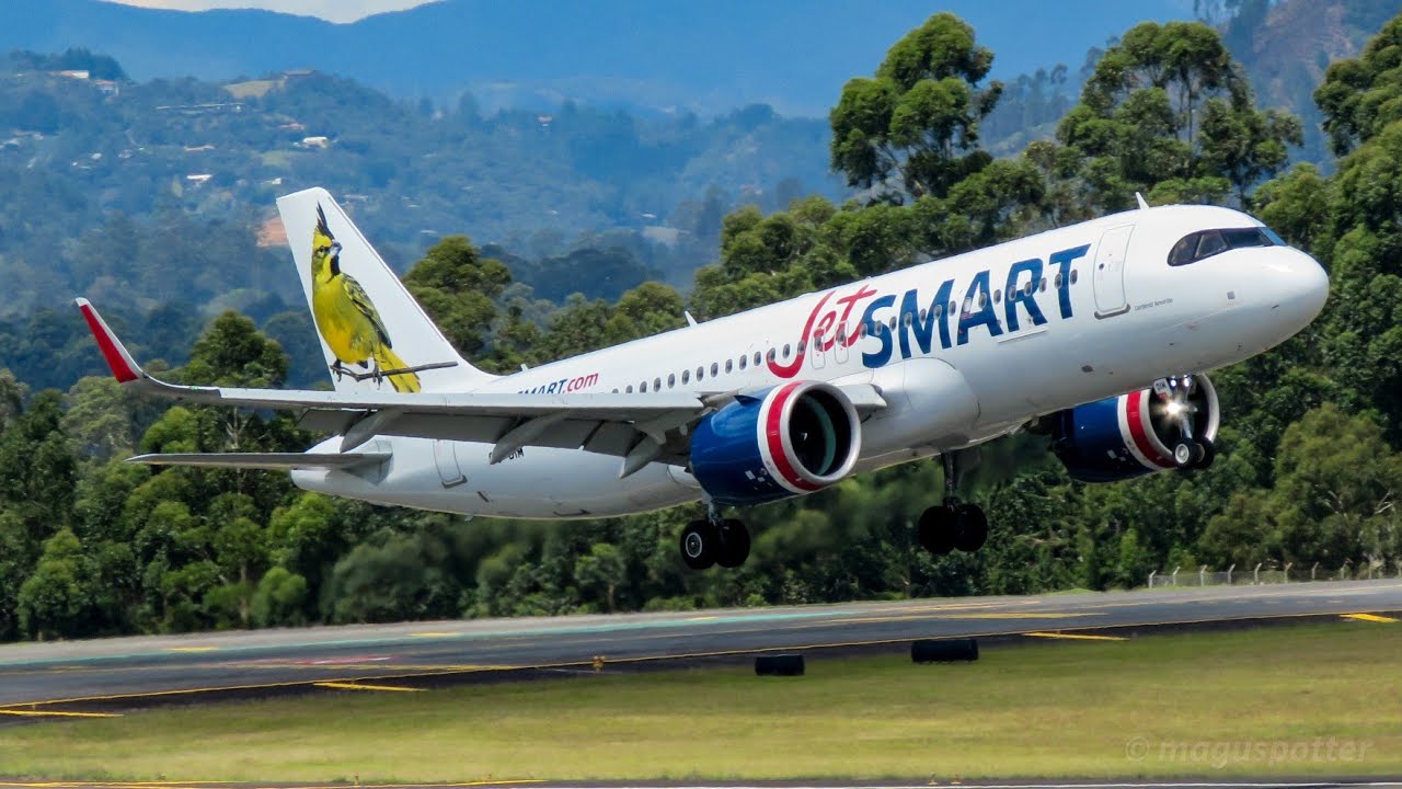JetSMART JEC-5110 / Airbus A320-271 Neo CC-DIM / Take off from ElDorado Airport - Bogota