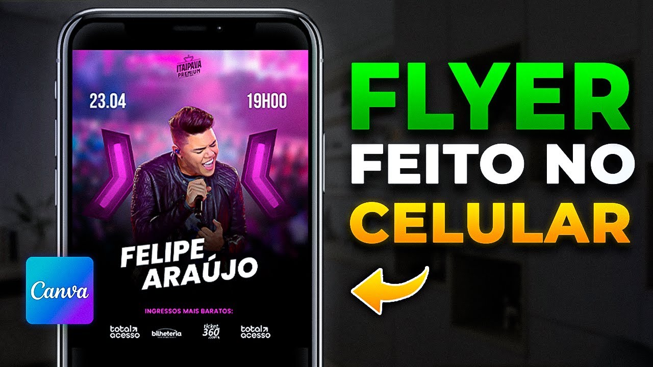 Aprenda a criar flyers incríveis para seus shows com o #CANVA no celular