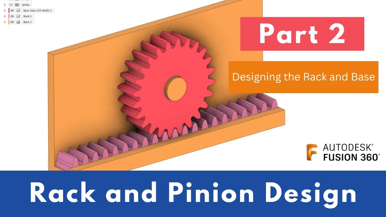 Реечная передача, часть 2 — Fusion 360