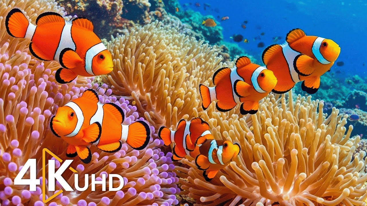 4K Underwater Wonders – Nemo Fish & Colorful Reefs 🐠 Ultimate Relaxation & Deep Sleep Sounds