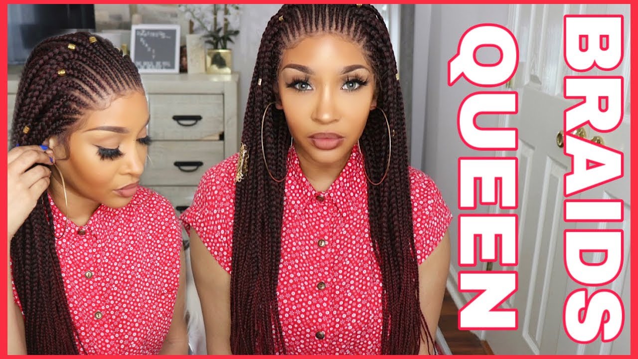 SUPER AFFORDABLE & NATURAL 13X5 CORNROW BRAIDED WIG| FT. BRAIDS QUEEN