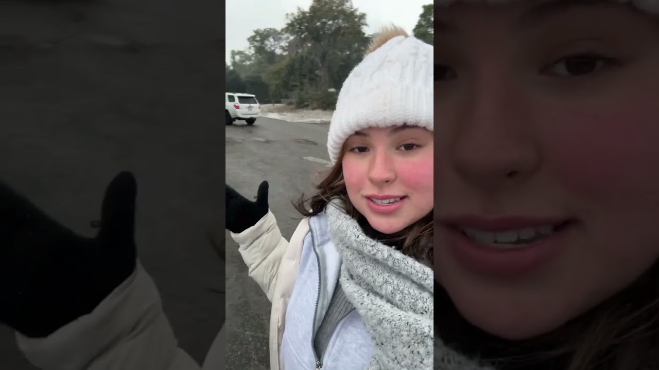 Snow coming down in Charleston