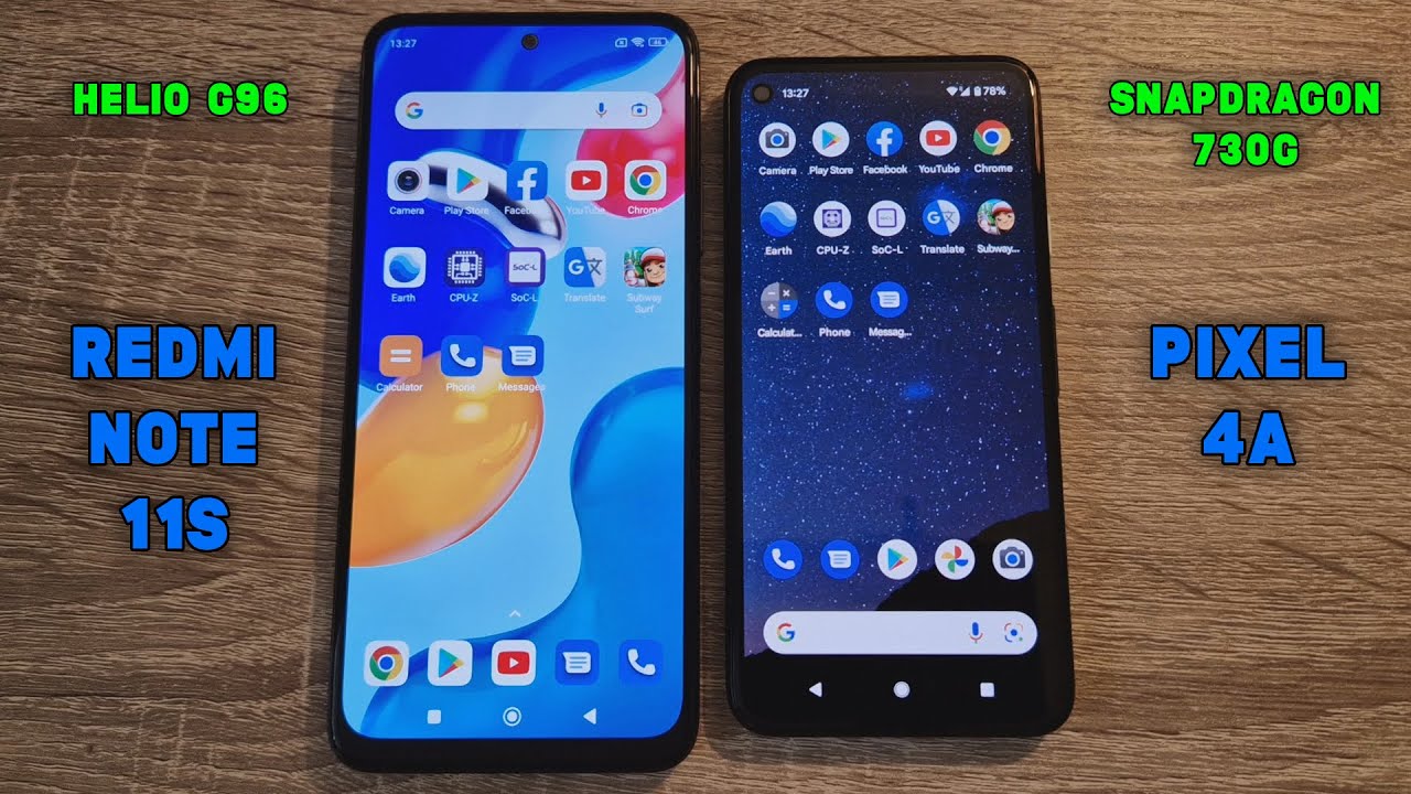 Xiaomi Redmi Note 11S (Helio G96) vs Google Pixel 4a (Snapdragon 730G) - Speed Test