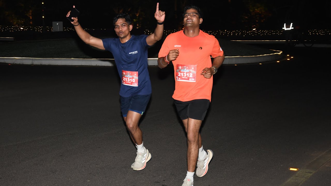 Official HALF MARATHON 🤌! Marathon at Reliance greens 🧿!