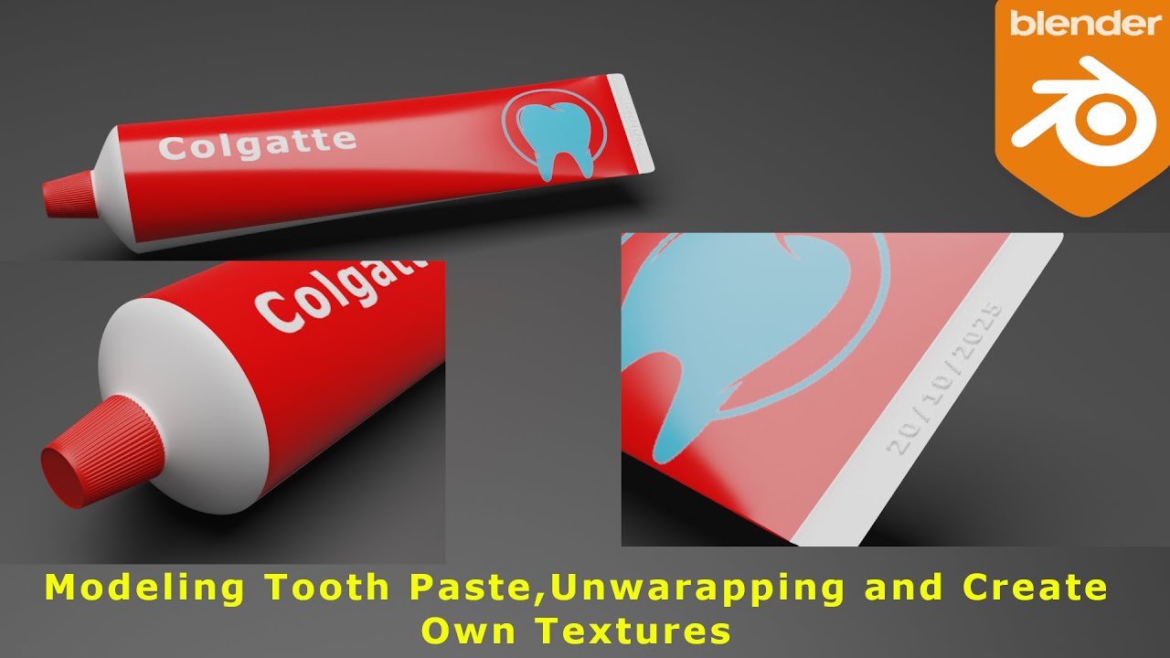 How to do Colgate Paste 3D Modeling - Blender Tutorial