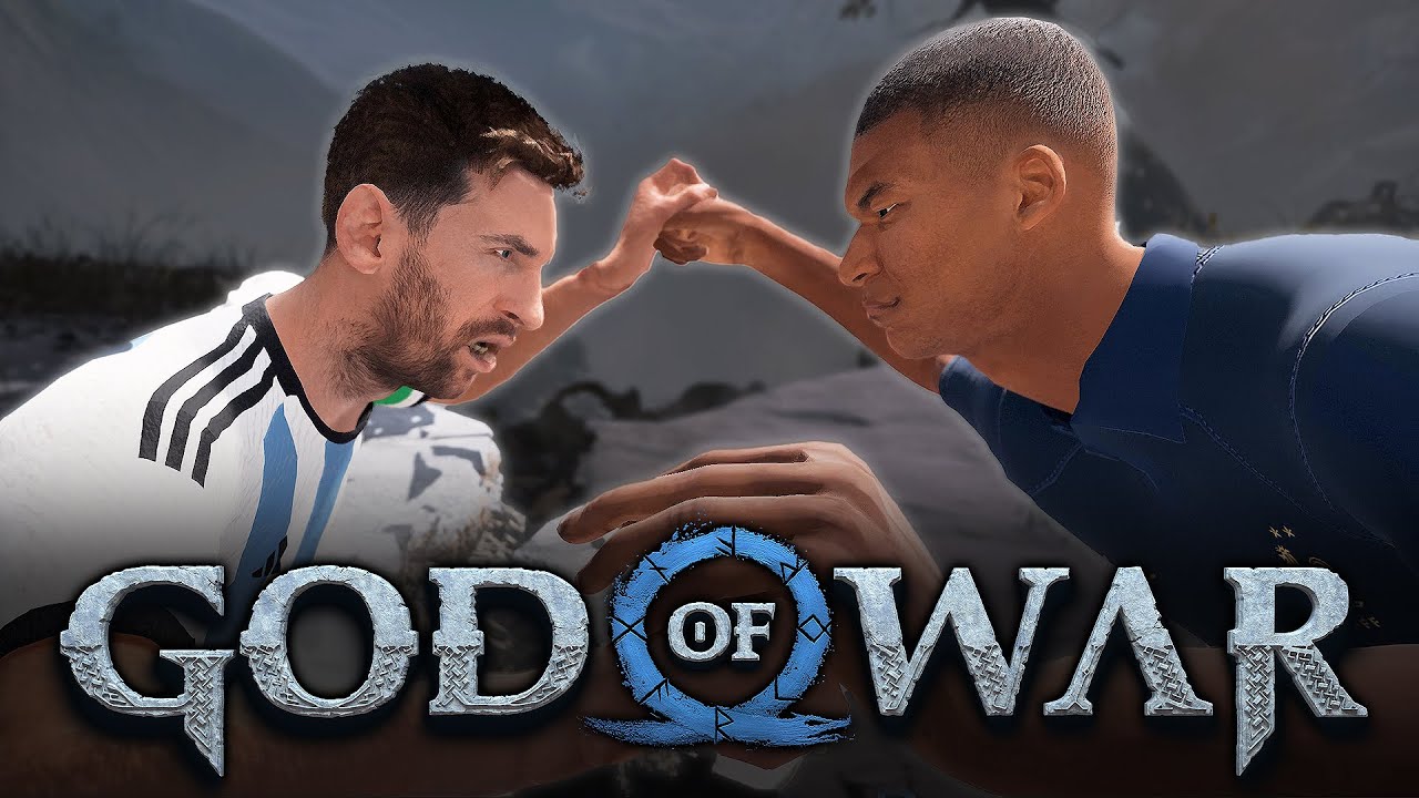 Messi fights Mbapp&eacute; in God of War! - Argentina VS France World Cup 2022 Finale