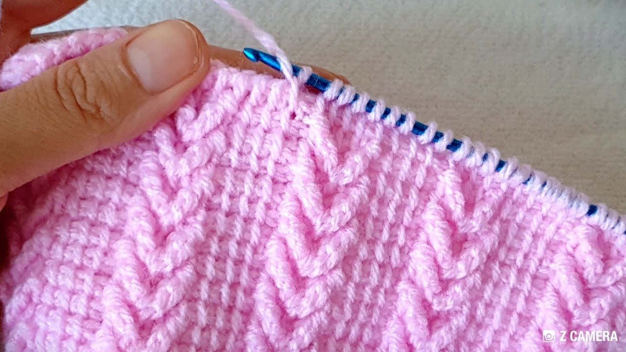 Tunus işi muhteşem Başak örgü modeli tunicana crochet
