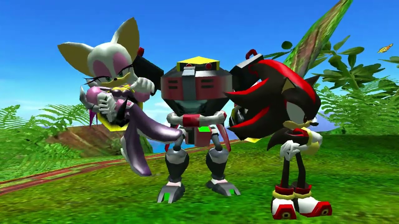Sonic Heroes Gameplay -  Team Dark -  Shadow, Rouge & E-123 Omega (Part II)