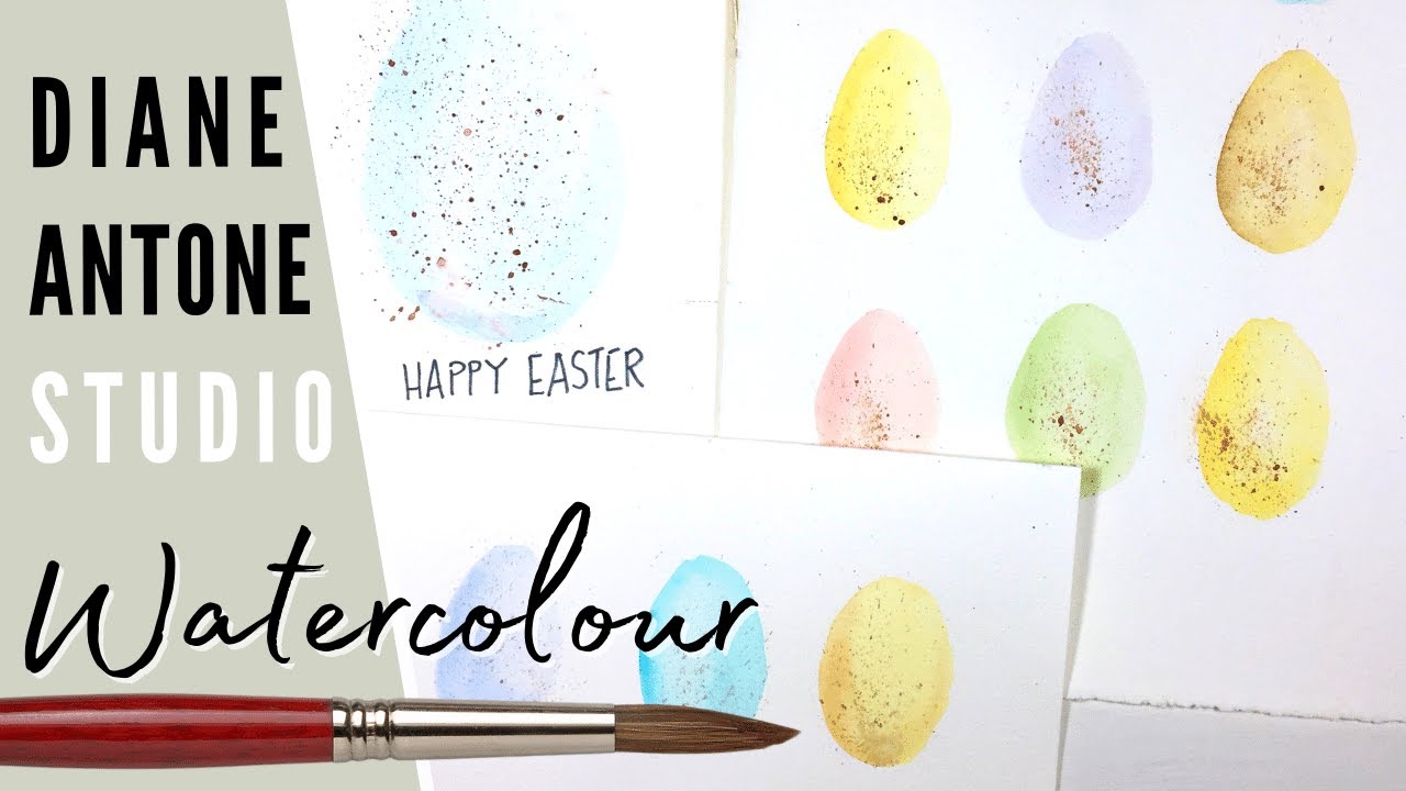 How to Paint a Watercolor Easter Egg - Easy Beginners Real Time Step by Step Painting Art Tutorial