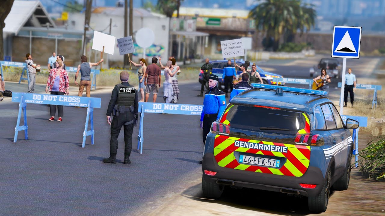 [GTA 5] LES GENDARMES FACE A UNE MANIFESTATION | LSPDFR #826