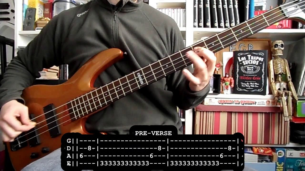 MOTLEY CRUE - Take me to the top (bass cover w/ Tabs) [E standard tuning]