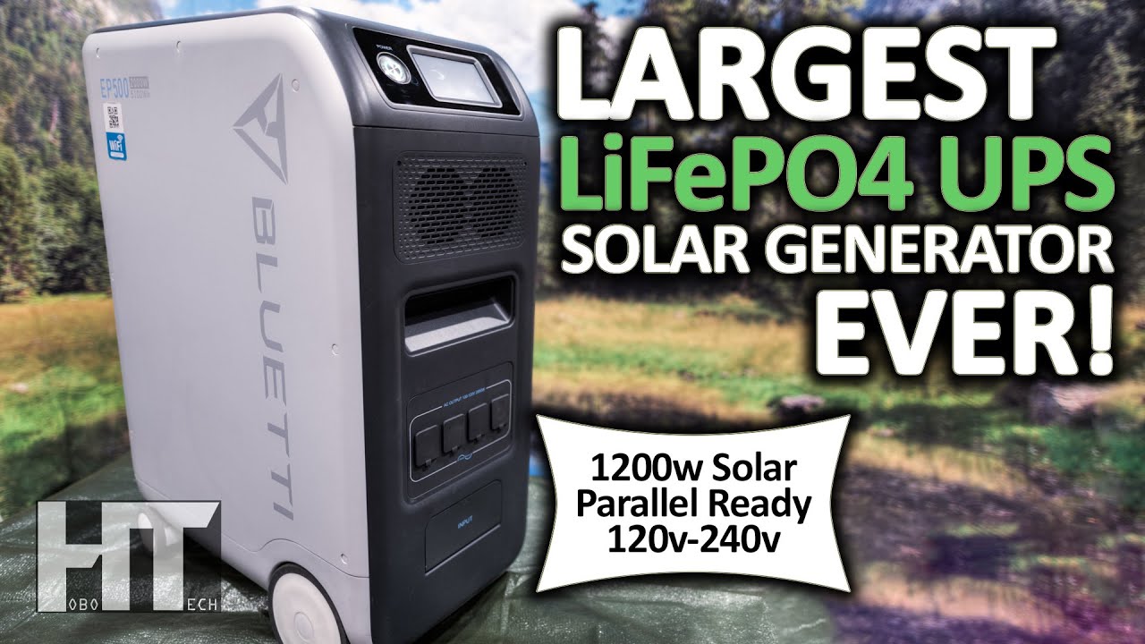 BLUETTI EP500 5120wh LiFePO4 UPS BACKUP Off Grid Solar Generator Kickstarter Review
