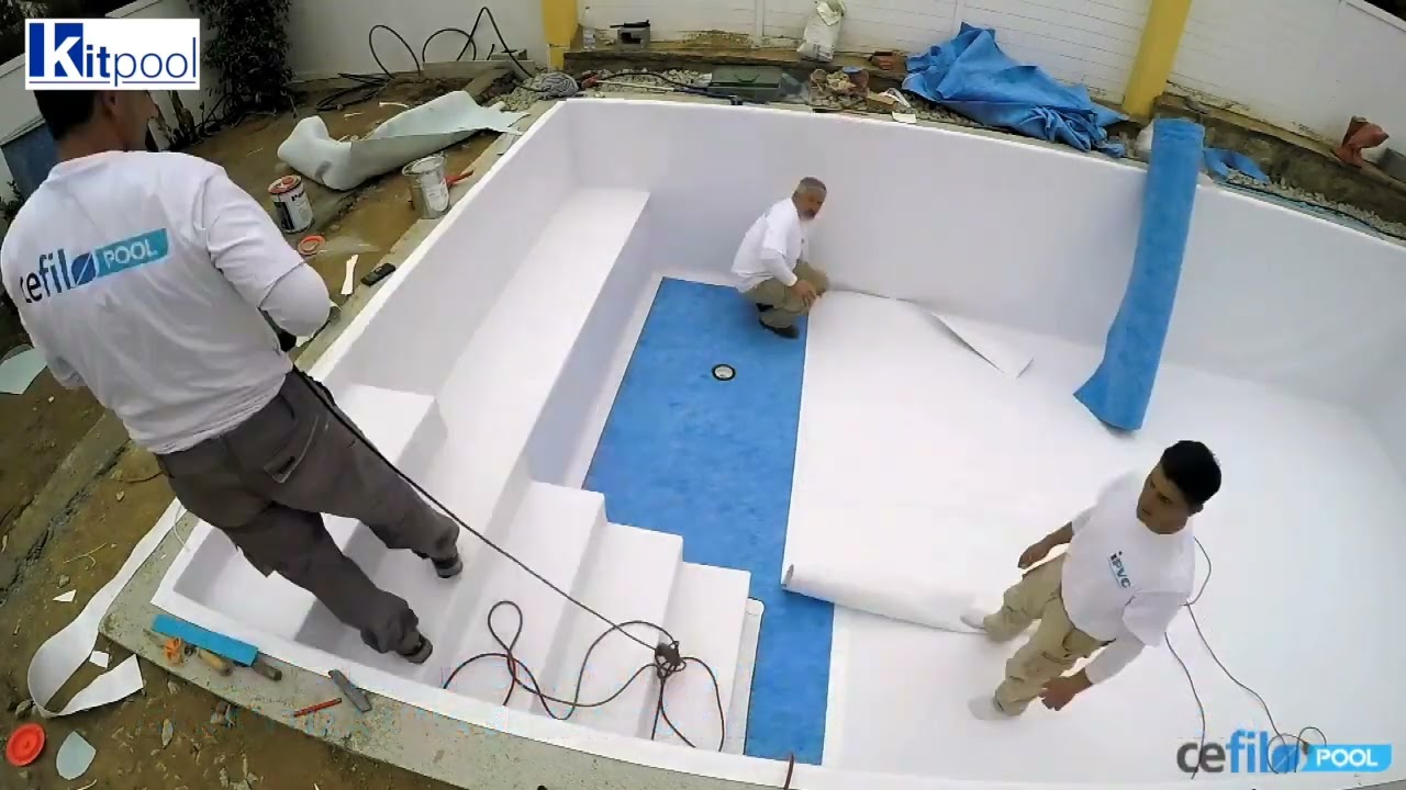 REHABILITACIÓN PISCINA CEFILPOOL MONTAJE LAMINA TESELA BLANCO