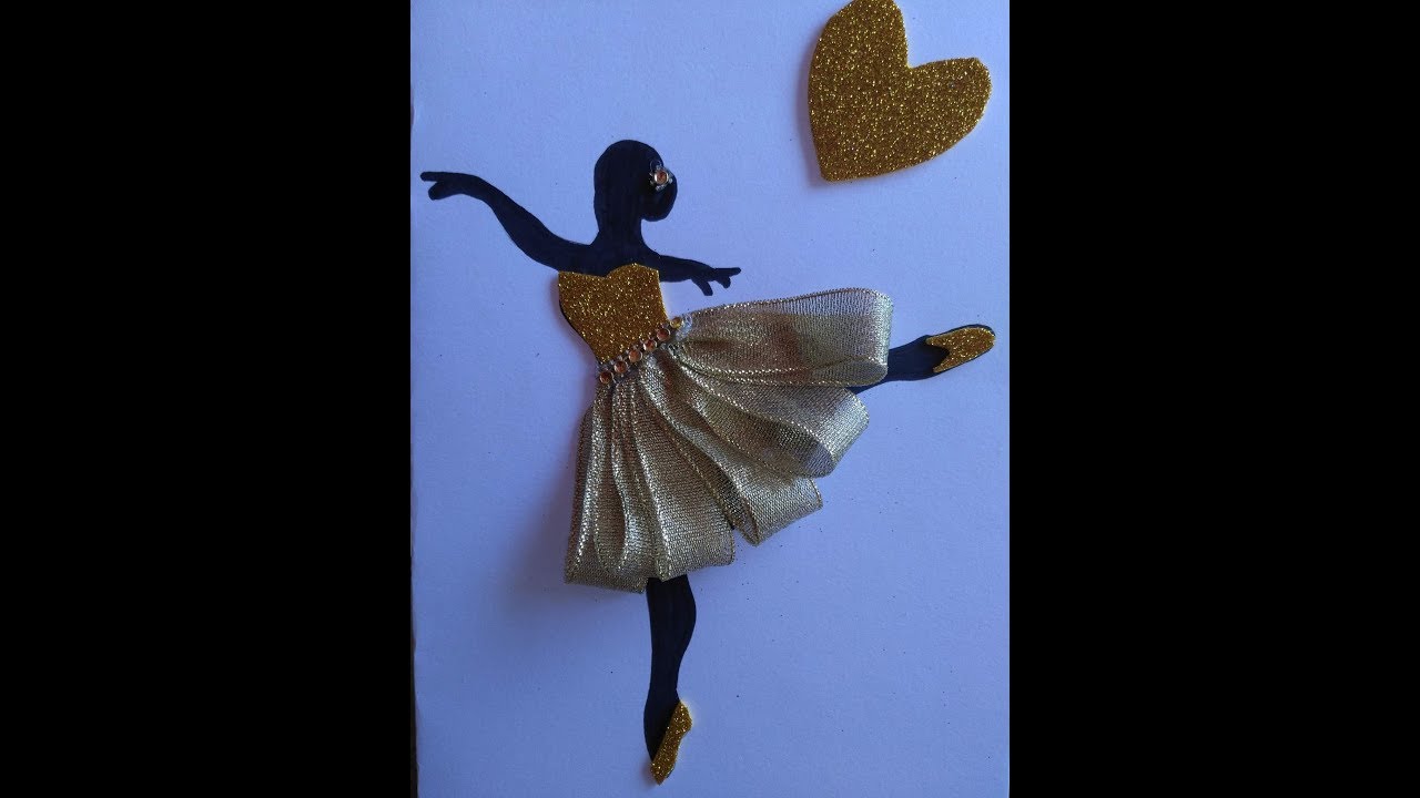 DIY Greeting Cards - How to Make Ballerina drawings card + Tutorial !