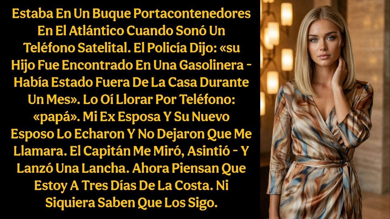 Estaba en un buque portacontenedores en el Atlántico cuando sonó un teléfono satelital...