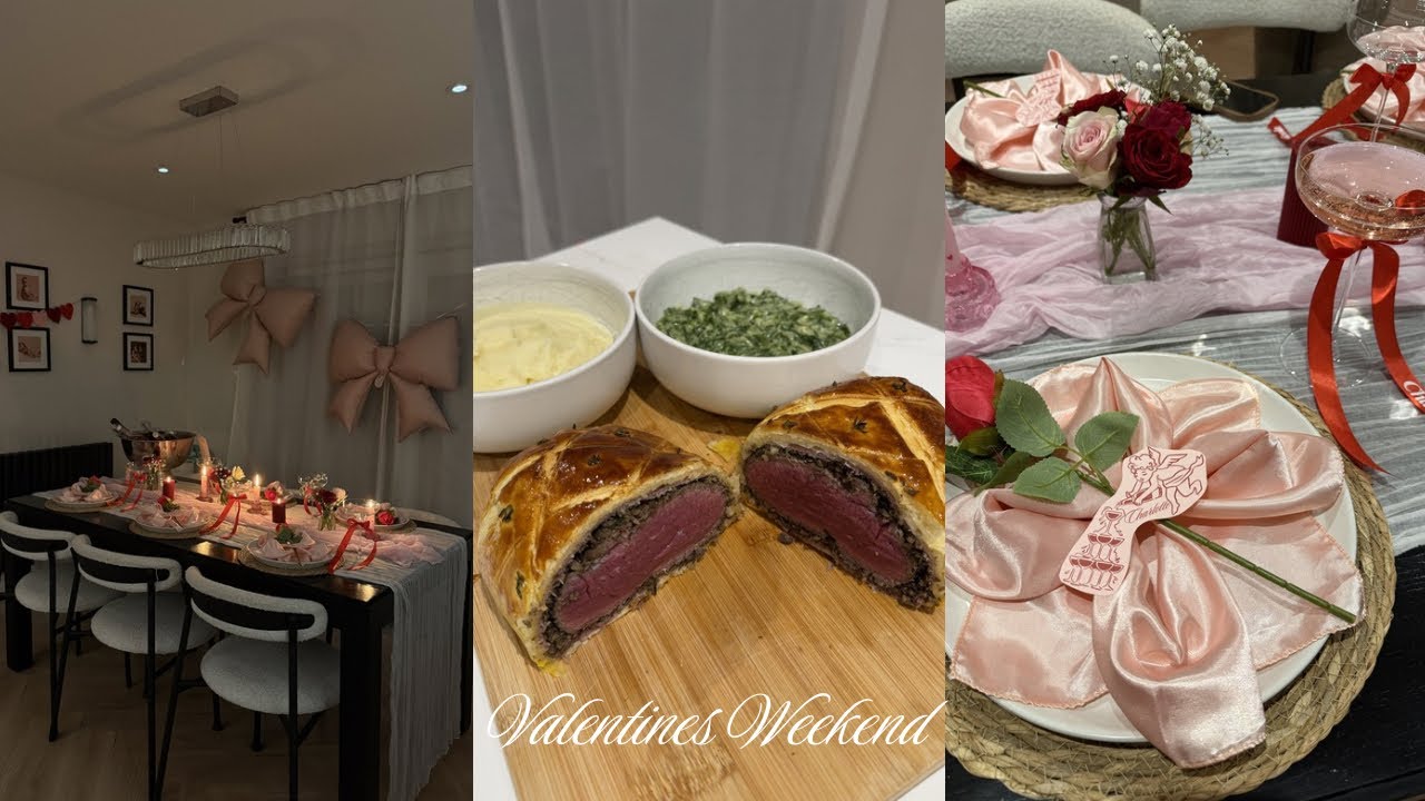SPEND VALENTINES WEEKEND WITH ME / galentines night in & homemade beef wellington