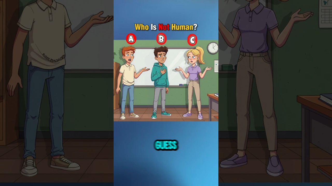 GUESS Who's Not Human. #quiz #brainteasers #ytshorts