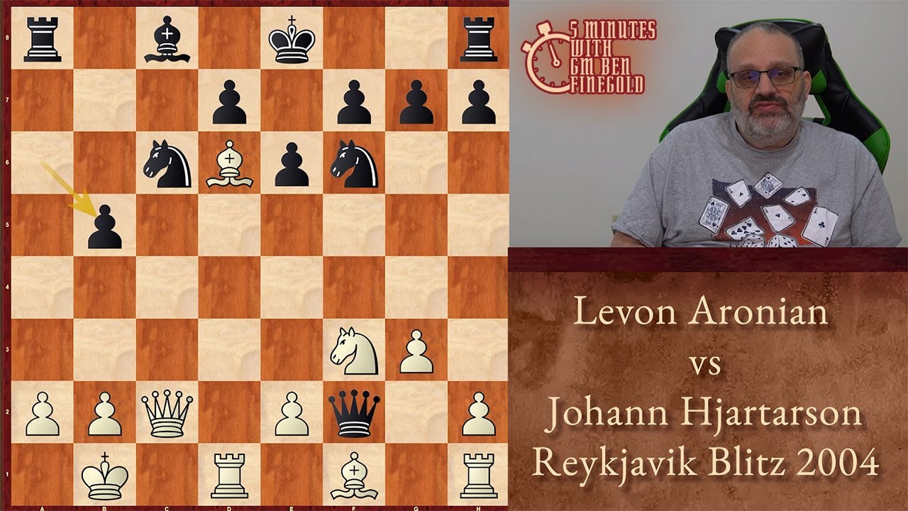 Five Minutes with Ben: Levon Aronian vs Johann Hjartarson Reykjavik Blitz 2004
