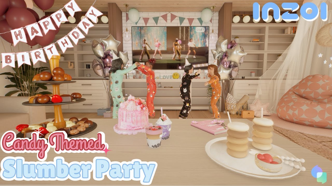 inZOI | Candy-Themed Slumber Party Build ✨🍭