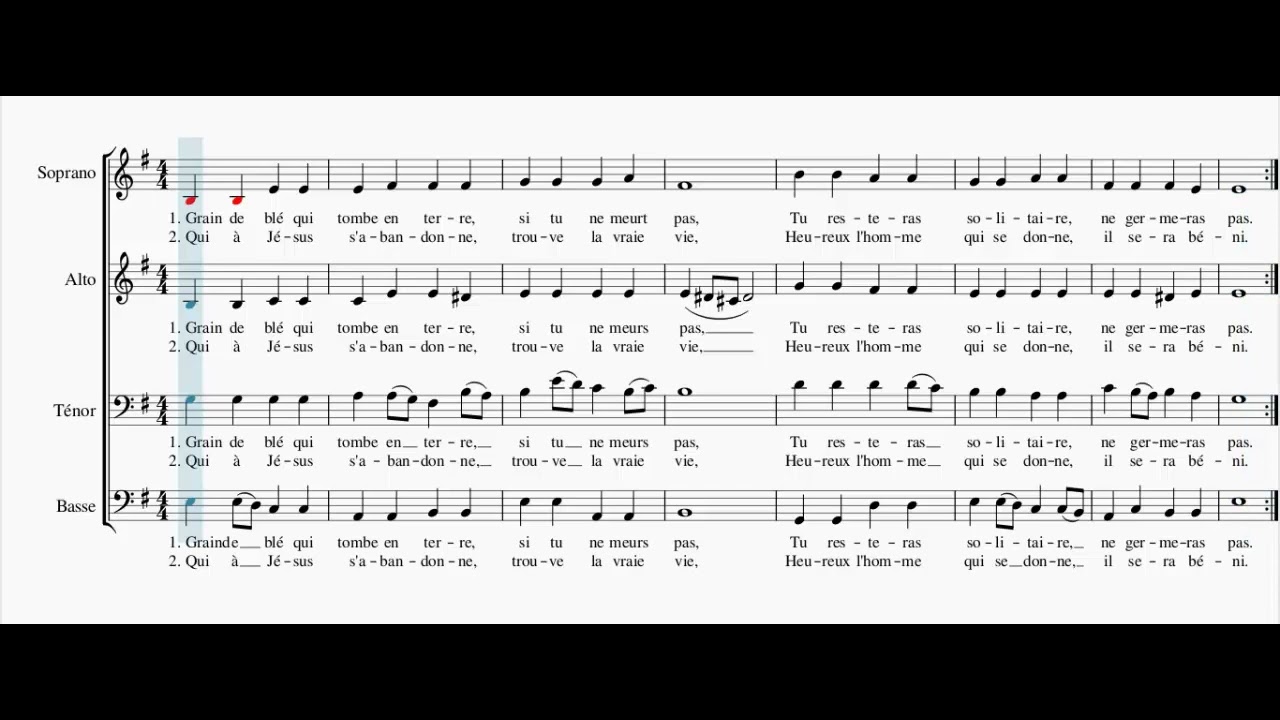 Grain de blé (4Voix - Tutti)