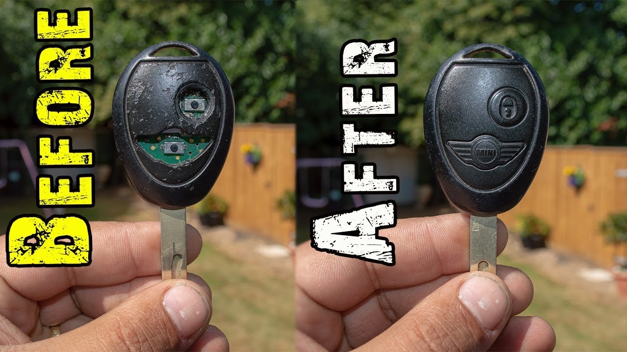 Mini Cooper R53 original key repair - Key Blade Removal