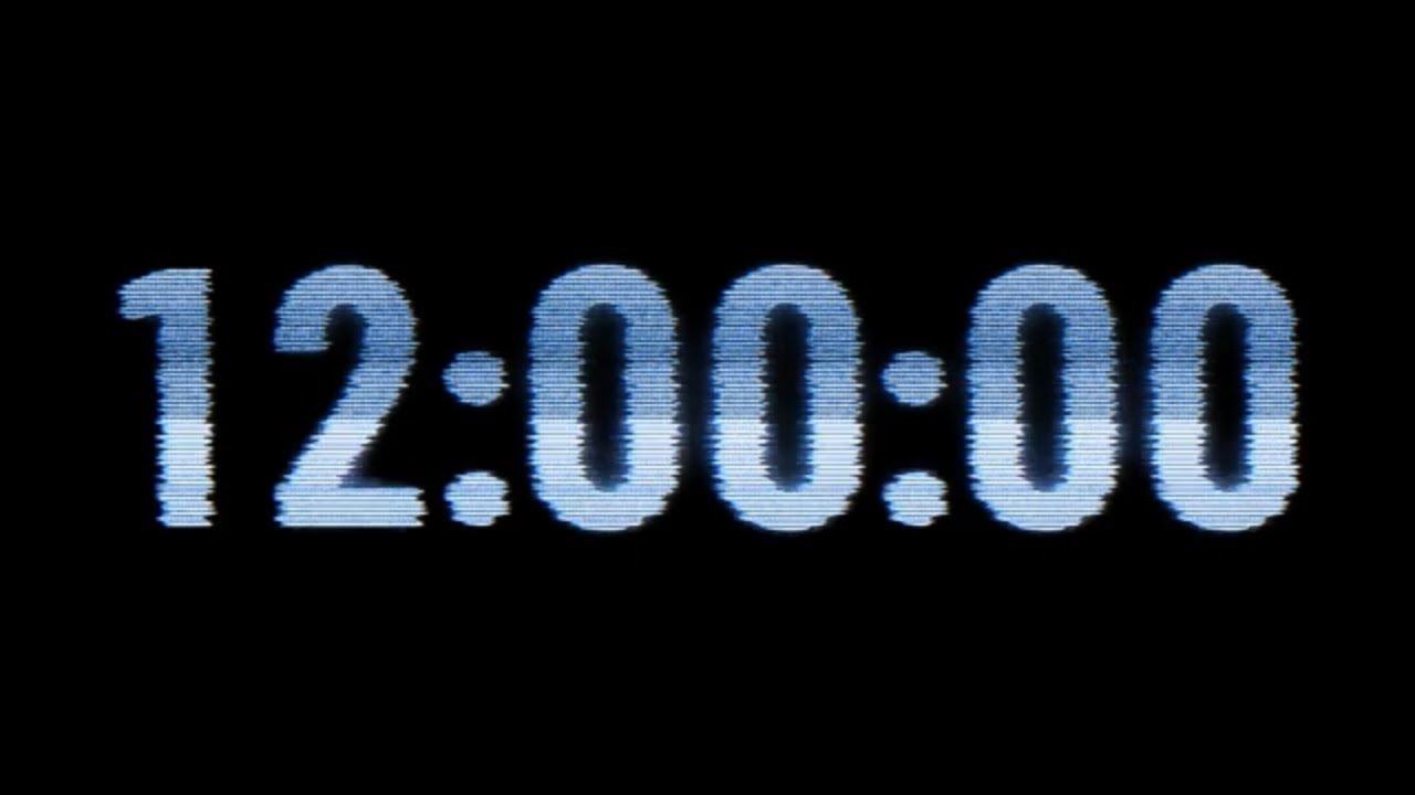 12 Hour timer | 720 minutes timer | Old TV Glitch