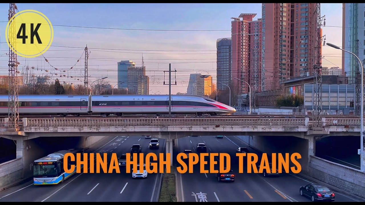 4K HDR | China High Speed Train, Beijing West Railway Station (2022-03)