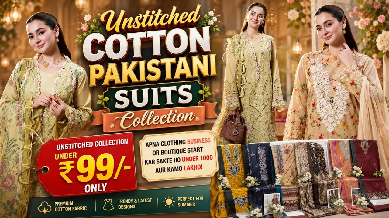 इतने सस्ते Unstitched Pakistani Suits 😱 Chandni Chowk Market | COD Available | Plus Size Collection