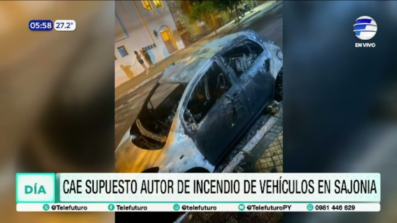 Cae supuesto autor de incendio de vehículo en Sajonia