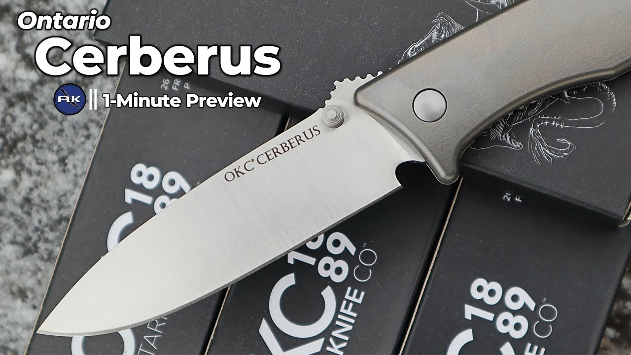 Ontario Cerberus Titanium Folding Knife | 1 Minute Preview | Atlantic Knife