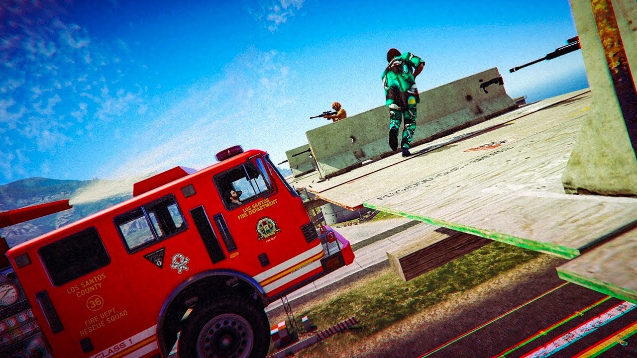 4-Player Water Vs Snipers - GTA V Online Funny Moments | JeromeACE