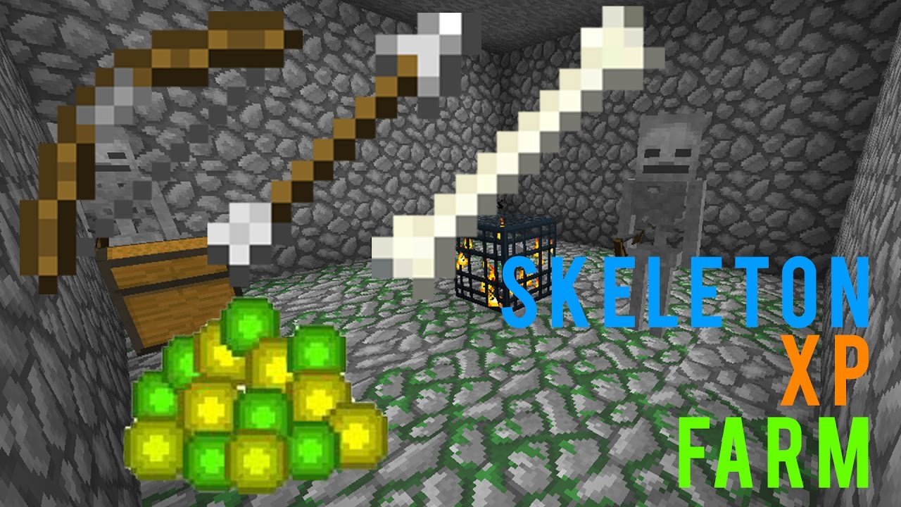 Minecraft Skeleton Spawner Best XP farm easy tutorial 2D and 3D